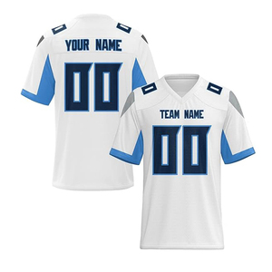 Custom V-Neck American Football Jersey Men's 100% Polyester Sublimated Print Moisture Wicking Team <b>Name</b> Number Adult Regular Fit - Product Image 4