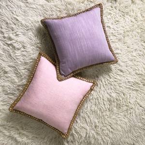 Funda de Cojín de Yute Sostenible Hecha a Mano, Decorativa para Sala de Estar u Hotel - Product Image 5