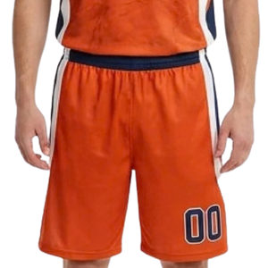 Ensemble maillot et short d'uniforme de basketball pour hommes, col en V sans manches, empiècements latéraux contrastants, col rayé, évacuation de l'humidité - Product Image 6