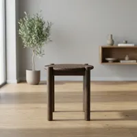 Table d'appoint ronde en bois moderne, design minimaliste, meubles de salon faits à la main