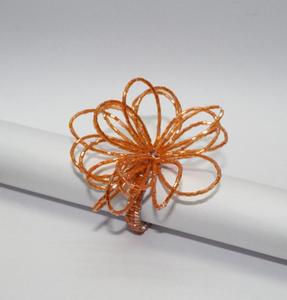 Anneaux de serviette ronds écologiques classiques en cristal style fleur de mariage - Product Image 4