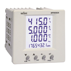 MFM383A-CE Selec เครื่องวัดมัลติฟังก์ชั่น LCD Plc พร้อมการสื่อสาร RS485 40ถึง300V ac/dc 1 a/o - Product Image 3
