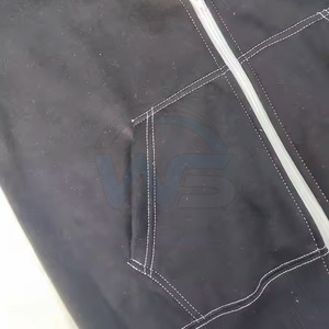 Nouvelle Arrivée 2026 – Sweat à Capuche Entièrement Zippé 100% Coton Uni Hiver Écologique Coutures Durables Personnalisable Fourniture OEM - Product Image 4
