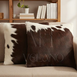 ปลอกหมอนอิงหนังวัวแท้หรูหราทำด้วยมือปลอกหมอนหนังวัวแท้แบบพรีเมี่ยม - Product Image 3