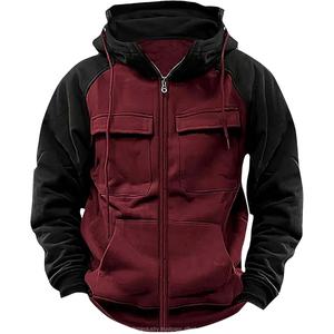 Sudadera con Capucha para Hombre, Otoño Invierno, Personalizada con Bordado, Cierre de Cremallera, 100% Algodón, Felpa, Cálida, con Múltiples Bolsillos, Gruesa, para Exteriores - Product Image 4