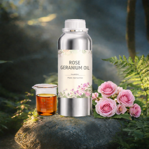 Huile Essentielle de Géranium Rosat de Qualité Supérieure Certifiée ISO 9001, Distillée à la Vapeur, pour Soins de la Peau, Parfumerie, Aromathérapie, Vente en Gros - Product Image 2