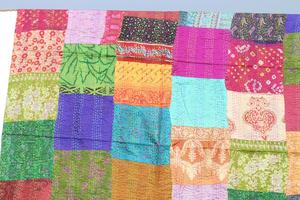 มาใหม่อินเดีย Kantha ผ้าพันคอผ้าไหมผ้าพันคอขโมยโบฮีเมียนฮิปปี้แฮนด์เมดโบฮีเมียนผ้าพันคอสําหรับผู้หญิง - Product Image 2