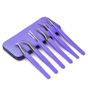 Pinzas para Pestañas Individuales de Acero Inoxidable al por Mayor, Herramientas de Maquillaje para Pestañas que No se Deforman, Suministros para Pestañas - Product Image 1