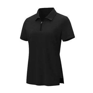 Polo de Golf de Manga Corta con Cierre de Cremallera para Mujer, Camiseta Deportiva Informal, Absorbe la Humedad, Secado Rápido, Ropa Deportiva de Alto Rendimiento - Product Image 1