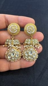 TISHYA DIAMOND - Juego de Collar Étnico de Aleación de Cobre Chapado en Oro con Piedras de Ónix y Borla para Mujer, Joyería de Boda - Product Image 2