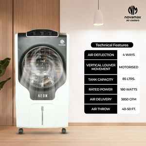 Enfriador de Aire Novamax AEON de 85 Litros para Exteriores y Desierto con Motor de Alta Resistencia, Tanque Grande y Refrigeración para Espacios Amplios - Product Image 2