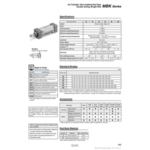 Piezas neumáticas del cilindro de aire de SMC Pneumatics - Product Image 3