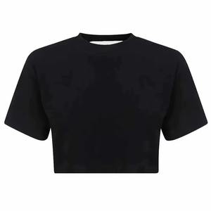 Best Design Women's Short Crop <b>Top</b> Plaid/Solid Color Customizable Cotton High Breathable Comfortable New Style Outdoor Use - Product Image 6