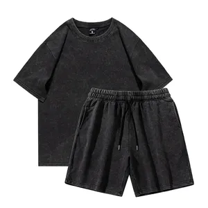 Conjunto Deportivo Personalizado de Alta Calidad con Logotipo, Traje Deportivo Liso para Hombre, Conjunto de Dos Piezas con Pantalones Cortos - Product Image 6