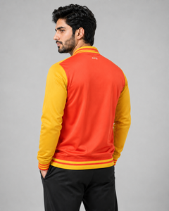 Men Compact Varsity <b>Jacket</b> Stylish Baseball Letterman Bomber Lightweight Breathable Comfortable <b>Canvas</b> Hooded Reversible - Product Image 4