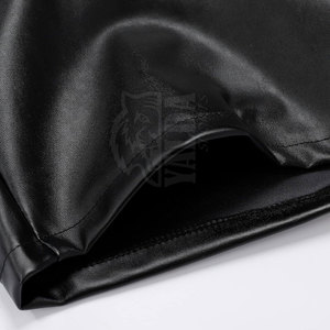 Shorts en cuir pour hommes, marque privée, couleur unie, décontractés, mi-longs, respirants, séchage rapide, service OEM, écologiques, haute qualité - Product Image 6