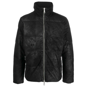 2026 Custom Winter Unisex High Street Clothing Top Stand Collar <b>Long</b> Sleeve Original Leather Zip Regular Size Puffer <b>Jackets</b> - Product Image 1