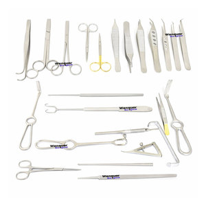 Juego de 26 Piezas de Instrumentos de Cirugía Plástica para Lifting Facial y de Frente de Acero Inoxidable con Fuente de Alimentación Manual - Product Image 1