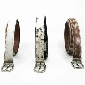 Cinturón de Cuero con Patrón de Pelo de Vaca, Diseño Exclusivo, Casual para Hombre, Longitud Personalizada, Premium - Product Image 4