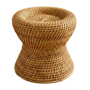 Mesa Auxiliar de Ratán Vietnamita Hecha a Mano, Elegante Mesa de Centro Minimalista Boho, Muebles Ecológicos para Sala de Estar - Product Image 1