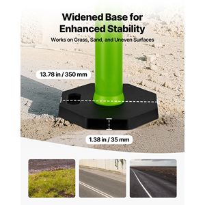 Set di 3 Coni Segnaletici Stradali in HDPE Resistenti da 48 Pollici con Strisce Riflettenti e Base Appesantita - Product Image 3