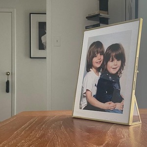 Minimalist Metal Photo <b>Frame</b> Rectangle Vertical Display Stand Gold <b>Black</b> Home Decor - Product Image 2