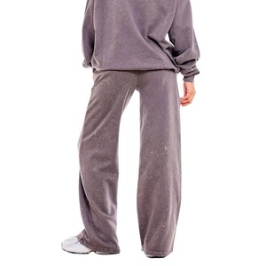 Conjunto Deportivo Corto Oversize para Mujer, Sudadera de Manga Larga con Forro Polar, Pantalones Jogger, Ropa Deportiva Casual de Invierno, Prenda Superior Cálida - Product Image 4