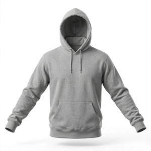 Sweat à capuche pour homme 100% coton, couleur unie, coupe décontractée, poche kangourou, respirant, écologique, export BD - Product Image 1