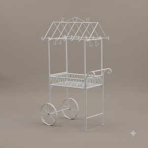 1-Tier <b>Vintage</b> Luxury Wrought Iron <b>Plant</b> <b>Stand</b> Epoxy Coated Metal Flower Pot Rack for Indoor/Outdoor Garden Decor - Product Image 1