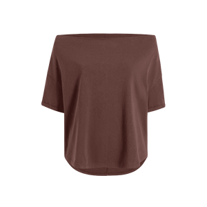 Reconnaissance de la marque T-shirts pour femmes Épaule dénudée Bord brut Décolleté Conception Contrôle de la qualité Matériau modal Casual Logo personnalisé - Product Image 5