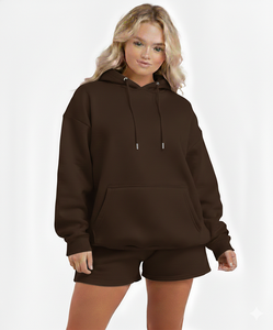 Conjunto deportivo casual corto para mujer, tela transpirable, conjunto de dos piezas diseñado para mayor comodidad, elegante para uso diario y entrenamientos. - Product Image 3