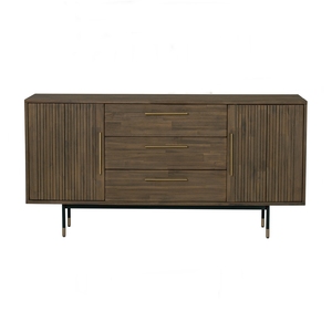 Durable Toffee Finish Luxury Solid Wood Scandinavian Design Easy Assembly Multifunction <b>Sideboard</b> Large Credenza <b>for</b> Boutique - Product Image 3