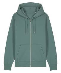 Sudadera ecológica de invierno para hombre con cremallera, 100% algodón, diseño gráfico estampado por transferencia térmica, corte regular, con cordón ajustable. - Product Image 2