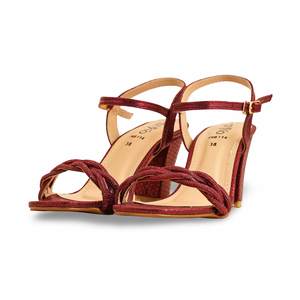 Maroon Fancy Heeled <b>Sandal</b> FN6114 - Product Image 3