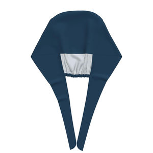 Casquette de travail en satin réglable avec fermeture à nouer, unisexe, accessoire d'uniforme hospitalier, bleu marine - Product Image 3