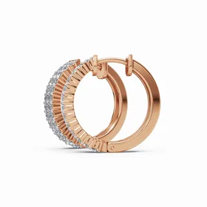 Pendientes de Aro con Diamantes Brillantes de Diseño Moderno, Pendientes de Diamantes de Corte Redondo, 52 Piezas de Pendientes de Diamantes para Mujer - Product Image 3