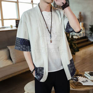 Chaqueta Kimono Casual Japonesa Clásica y Cómoda para Hombre, Cuello Alto, Tela Suave de Primera Calidad, Material Duradero, Ajuste Ajustable - Product Image 3