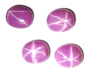 Rubis Étoilé Rouge Rectangulaire 10x12 mm 6,5 Carats Créé en Laboratoire Opaque Cabochon Circulaire Antique Effet Étoile à 6 Branches pour la Fabrication de Bijoux - Product Image 1