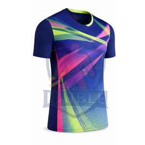 เสื้อยืดกีฬาแขนสั้นผู้ชายทรงสปอร์ตผ้าโพลีเอสเตอร์ 100% ระบายอากาศได้ดี พร้อมพิมพ์ลายตามสั่ง - Product Image 6