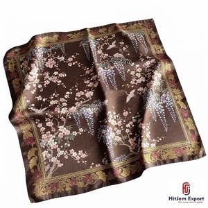 Soft Lightweight Womens Square <b>Scarves</b> Elegant Fashion Accessories OEM Manufacturer Sicily Custom Fabric Products Bulk - Product Image 6