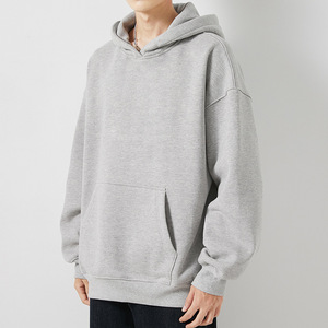 เสื้อฮู้ดดี้และเสื้อสเวตเชิ้ตผ้าหนาสำหรับผู้ชาย แบรนด์ Blank Streetwear ไม่มีเชือกผูก  โลโก้สั่งทำได้  ทรงโอเวอร์ไซส์ - Product Image 1