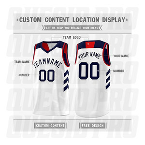 Ensemble de maillots de basketball personnalisés réversibles en gros, respirants, double face, pour l'entraînement d'équipe - Product Image 4