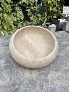 ชามผลไม้คอนกรีตทรงกลมขนาดใหญ่แบบคลาสสิก เป็นมิตรกับสิ่งแวดล้อม งานฝีมือ ชามหินอ่อน พร้อมโลโก้สั่งทำพิเศษสำหรับตกแต่งบ้าน UO - Product Image 4