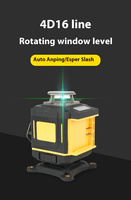 Vente en gros 360 niveau laser rotatif à nivellement automatique 4D 16 lignes laser vert industriel/bricolage avec lignes transversales horizontales et verticales