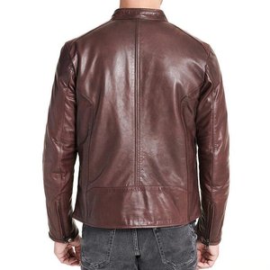 Veste marron personnalisée à logo très vendue pour hommes, veste en cuir vintage pour hommes, veste d'extérieur, veste d'hiver de haute qualité, respirante - Product Image 4