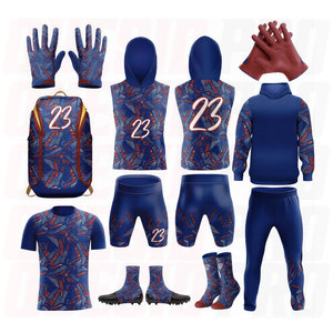 High Quality 7 on 7 American Football Uniforms OEM Custom Logo <b>Plus</b> <b>Size</b> Breathable Quick Dry Unisex Adult Set with <b>Tops</b> Bottoms - Product Image 2