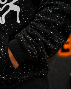 Sweat-shirt en molleton noir pour homme de qualité supérieure avec impression en relief « Winners Only », coupe oversize, style streetwear, vêtement d'hiver - Product Image 2