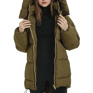 Servicio OEM, Chaqueta Acolchada de Lona para Exteriores de Alta Calidad, Impermeable, Transpirable, con Capucha Gruesa, Tejida, con Logotipo Personalizado, Cierre Frontal con Cremallera - Product Image 2