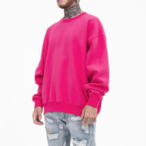 เสื้อฮู้ดโอเวอร์ไซส์ผู้ชาย สีชมพูสดใส แขนยาว สไตล์ลำลอง รับผลิตแบบ OEM - Product Image 1