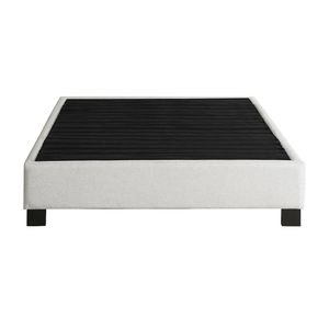 Base letto imbottita moderna Contempo King in colore avena - Letti imbottiti confortevoli - Product Image 3